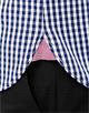 Shirt, slim-fit, checked with contrasting trim - non-iron