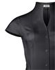 Bluse, slim-fit / tailliert, stretch, Kelchkragen , Kurzarm -bügelleicht