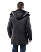Winter coat with stand-up collar, detachable hood and drawstring at waist Winter coat with stand-up collar, detachable hood and drawstring at waist