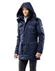 Winter coat with stand-up collar, detachable hood and drawstring at waist Winter coat with stand-up collar, detachable hood and drawstring at waist