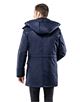 Winter coat with stand-up collar, detachable hood and drawstring at waist Winter coat with stand-up collar, detachable hood and drawstring at waist