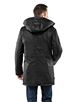 Winter coat, tone in tone quilted, with stand- up collar, detachable hood and drawstring at waist Winter coat, tone in tone quilted, with stand- up collar, detachable hood and drawstring at waist