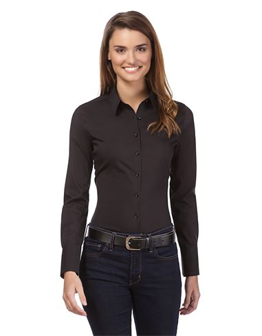 Bluse, slim-fit, uni - easy iron, bügelleicht