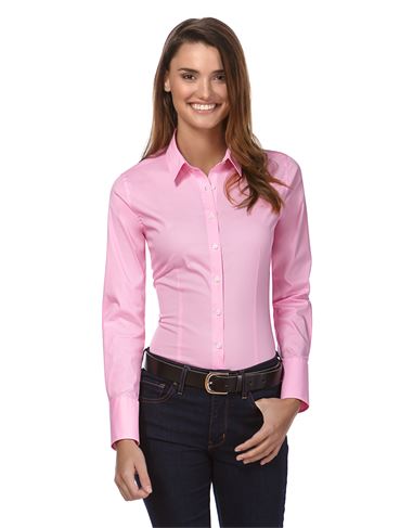 Bluse, slim-fit, uni - easy iron, bügelleicht