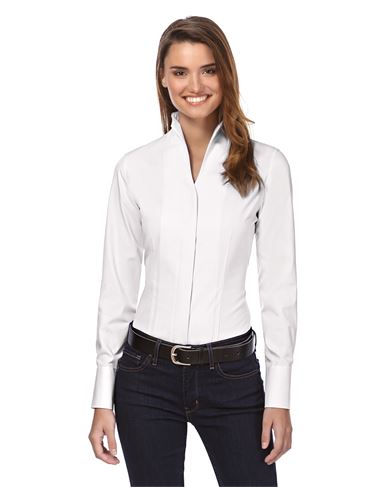 Bluse, modern-fit, Kelchkragen, uni - bügelleicht