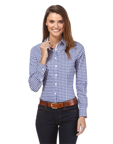 Bluse, modern-fit, kariert - bügelleicht