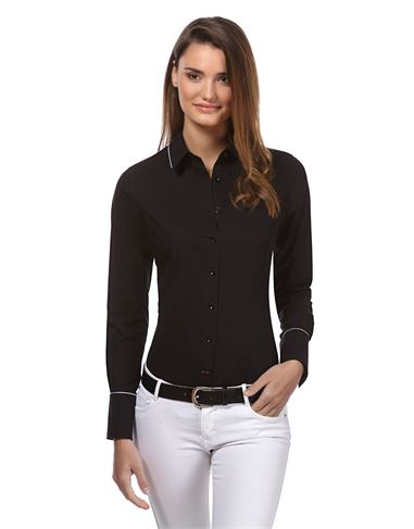 Bluse, modern-fit, uni - bügelleicht