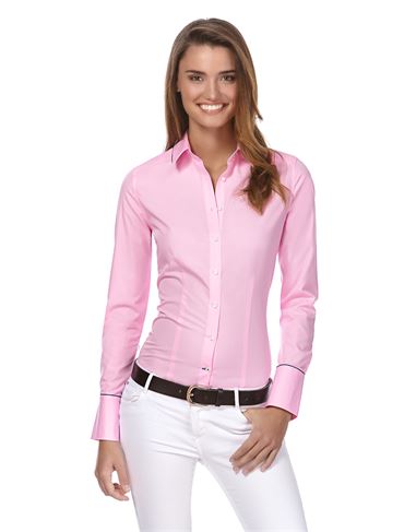 Bluse, modern-fit, uni - bügelleicht