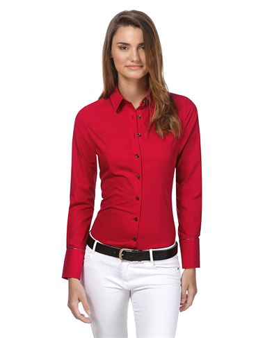 Bluse, modern-fit, uni - bügelleicht