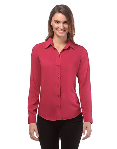 Bluse, gerade geschnitten mit Hemdkragen