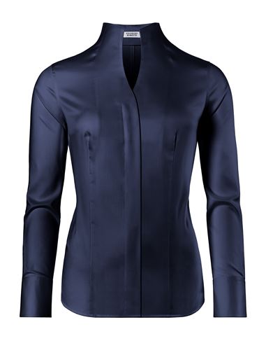 Bluse, modern-fit / leicht tailliert, Kelchkragen , Twill - bügelleicht
