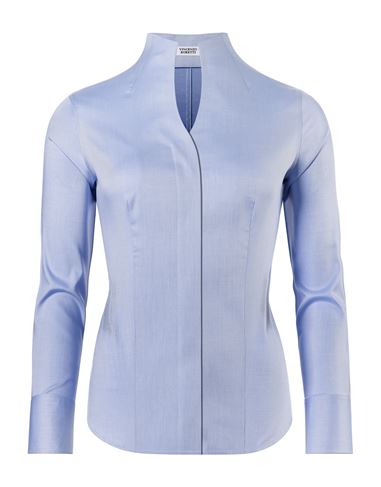 Bluse, modern-fit / leicht tailliert, Kelchkragen , Twill - bügelleicht