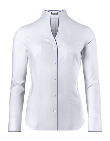 Bluse, modern-fit / leicht tailliert, Kelchkragen - bügelleicht
