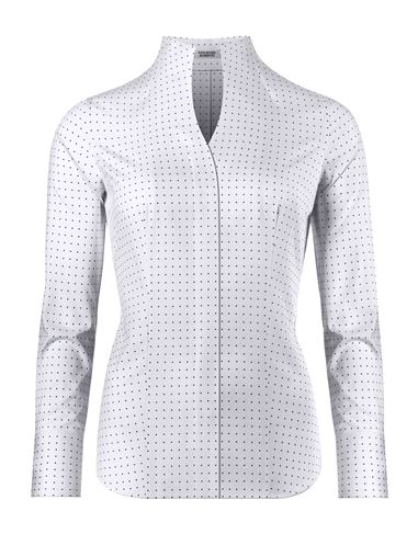 Bluse, modern-fit / leicht tailliert, Kelchkragen , gepunktet - bügelleicht