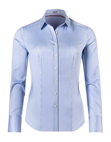 Bluse, modern-fit / leicht tailliert, Hemdkragen , gestreift - bügelleicht