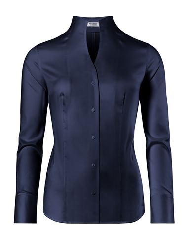 Bluse, modern-fit / leicht tailliert, Kelchkragen , soft Twill - bügelleicht