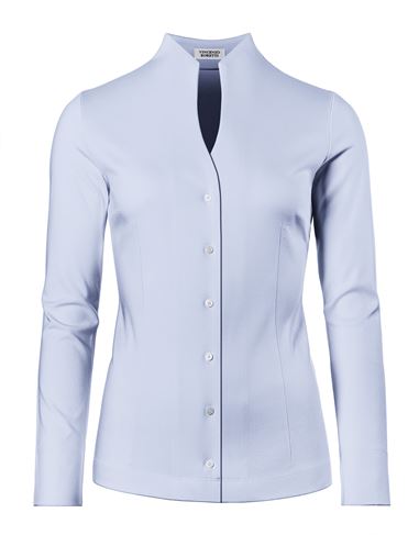 Bluse, modern-fit / leicht tailliert, Kelchkragen , Jersey - bügelleicht