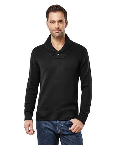 Pullover aus Grobstrick, mit Schalkragen