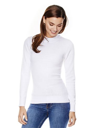 Pullover mit geripptem Stehkragen