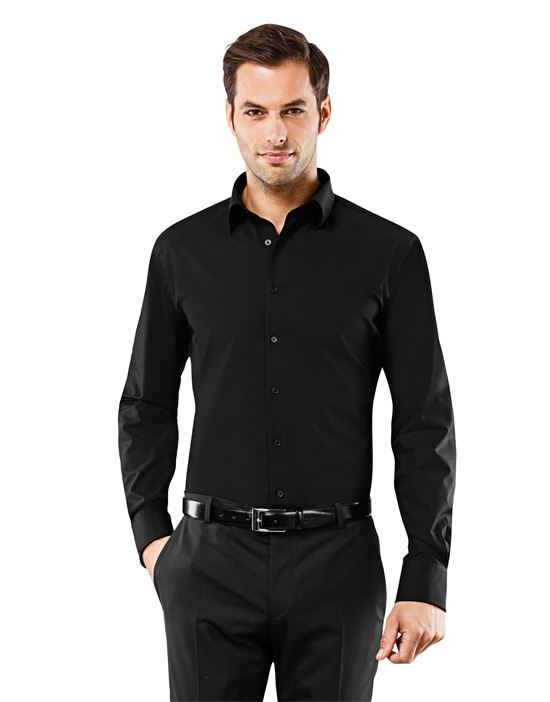 Hemd, slim-fit, uni - bügelfrei