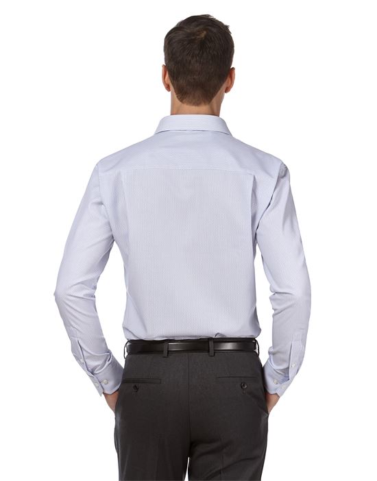 Hemd, slim-fit, gemustert, mit Kontrasteinlage - bügelfrei