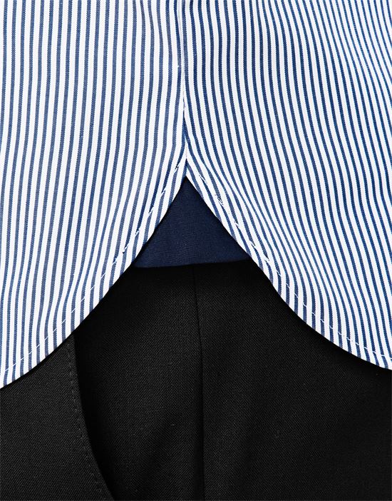 Hemd, slim-fit, gestreift mit Kontrasteinlage - bügelfrei