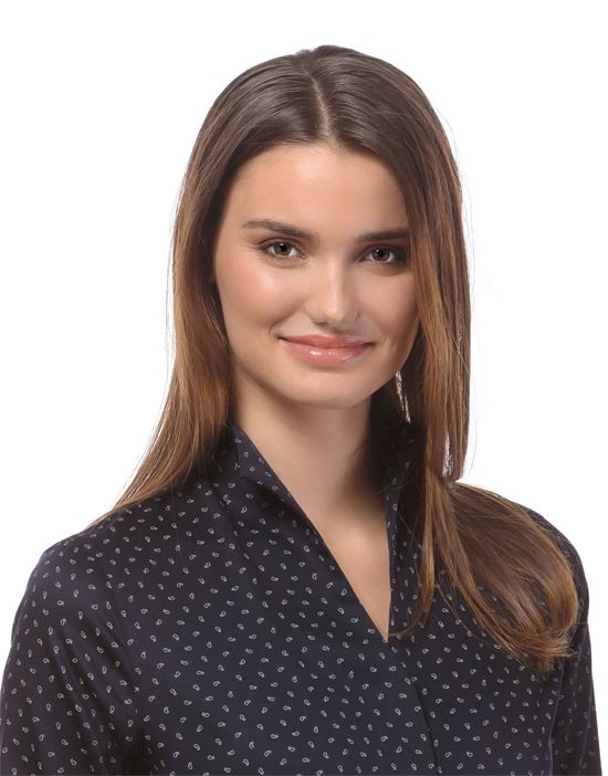 Bluse, modern-fit, Kelchkragen, uni - bügelleicht