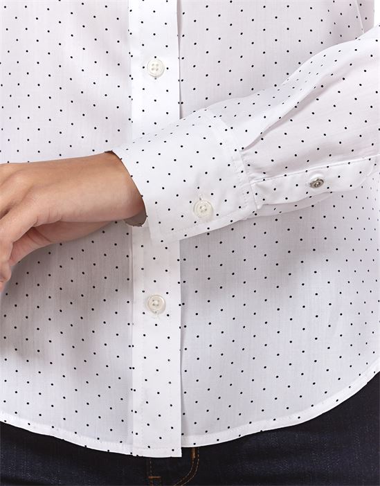 blouse, straight cut with shirt collar