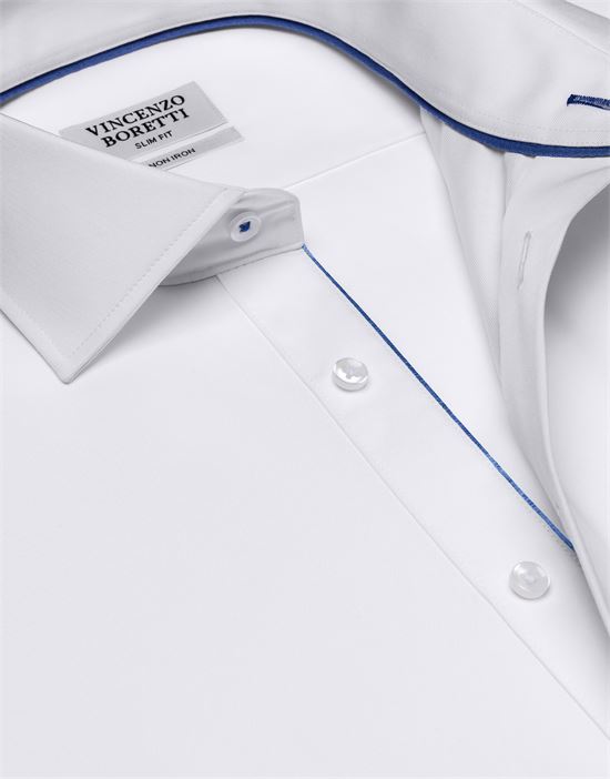 Shirt, slim-fit / fitted, twill - non-iron