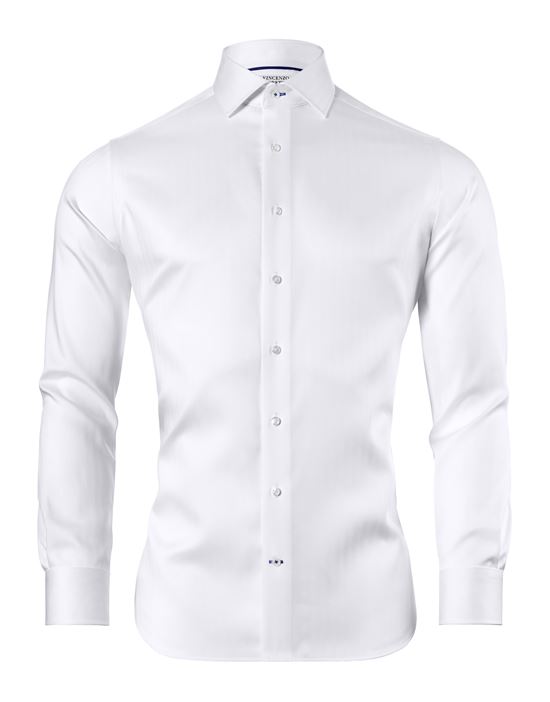 Shirt, slim-fit / fitted, herringbone - non-iron