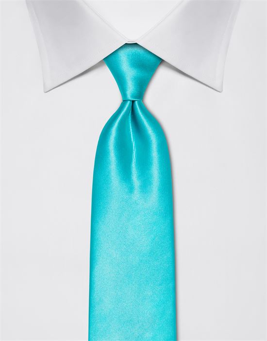 Tie, pure silk, plain coloured