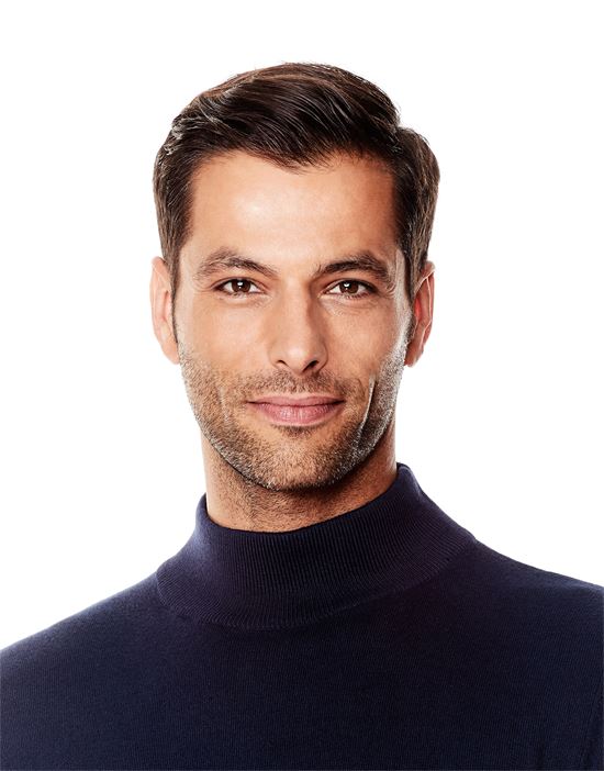 Jumper with ribbed turtle-neck, slim-fit